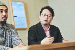 自動車Div.・TCV プロジェクトマネージャー・エンジニア 永井達也、海外セールス 現地法人管理 若井直大